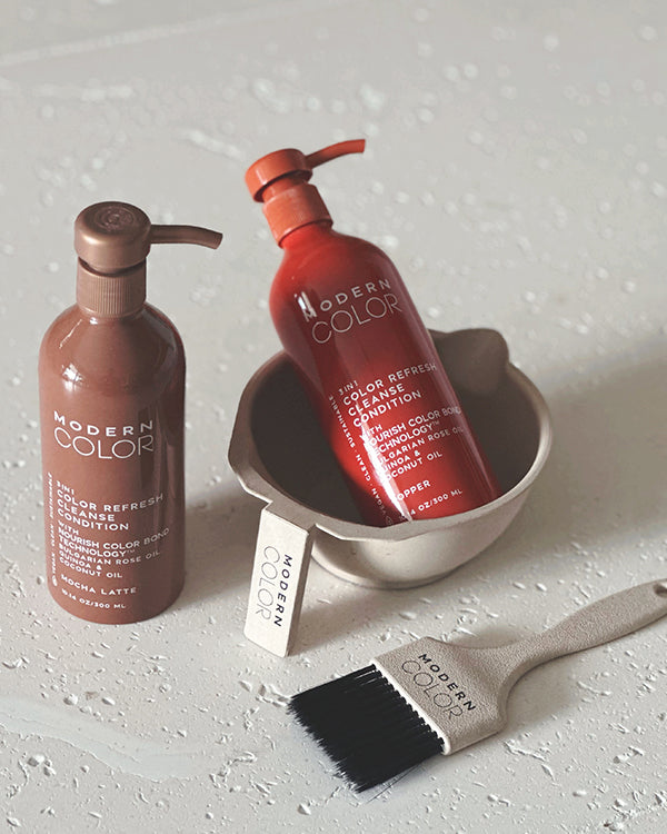 3-IN-1 HAIR COLOR REFRESH + CLEANSE + CONDITION -Cowboy Copper Bundle (Copper + Mocha Latte)