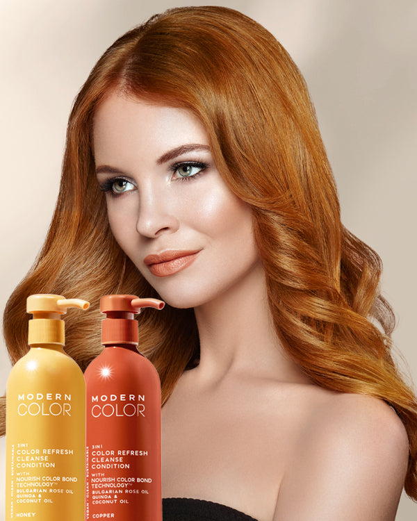 3-IN-1 HAIR COLOR REFRESH + CLEANSE + CONDITION -Golden Copper Bundle (Copper + Honey)