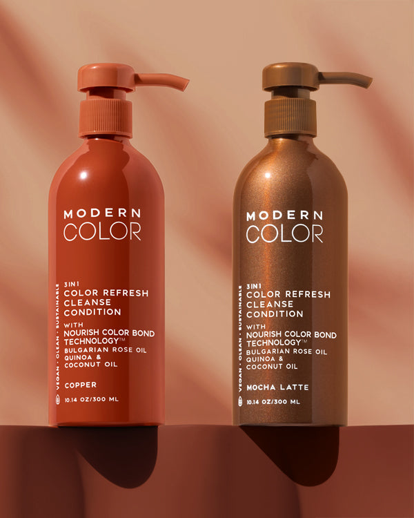 3-IN-1 HAIR COLOR REFRESH + CLEANSE + CONDITION -Cowboy Copper Bundle (Copper + Mocha Latte)