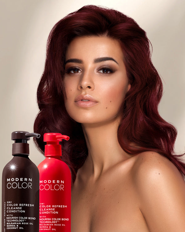 3-IN-1 HAIR COLOR REFRESH + CLEANSE + CONDITION - Wine Burgundy Bundle