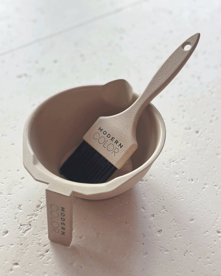 Modern Color Eco-Friendly Wheat-Straw Dye Bowl & Brush Set