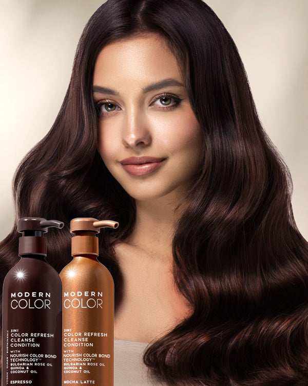 3-IN-1 HAIR COLOR REFRESH + CLEANSE + CONDITION - Brownie Batter Bundle (Espresso + Mocha Latte)